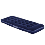 Luftmatratze Aufblasbar Beflockt mit Fußpumpe 185x76x28 cm
