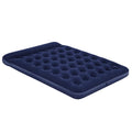 Luftmatratze Aufblasbar Beflockt mit Fußpumpe 203x152x28 cm