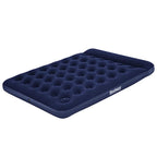 Luftmatratze Aufblasbar Beflockt mit Fußpumpe 203x152x28 cm
