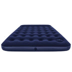 Luftmatratze Aufblasbar Beflockt mit Fußpumpe 203x152x28 cm