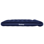 Luftmatratze Aufblasbar Beflockt mit Fußpumpe 203x152x28 cm
