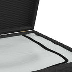 Garten-Auflagenbox Schwarz 120x50x60 cm Poly Rattan