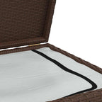 Garten-Auflagenbox Braun 120x50x60 cm Poly Rattan