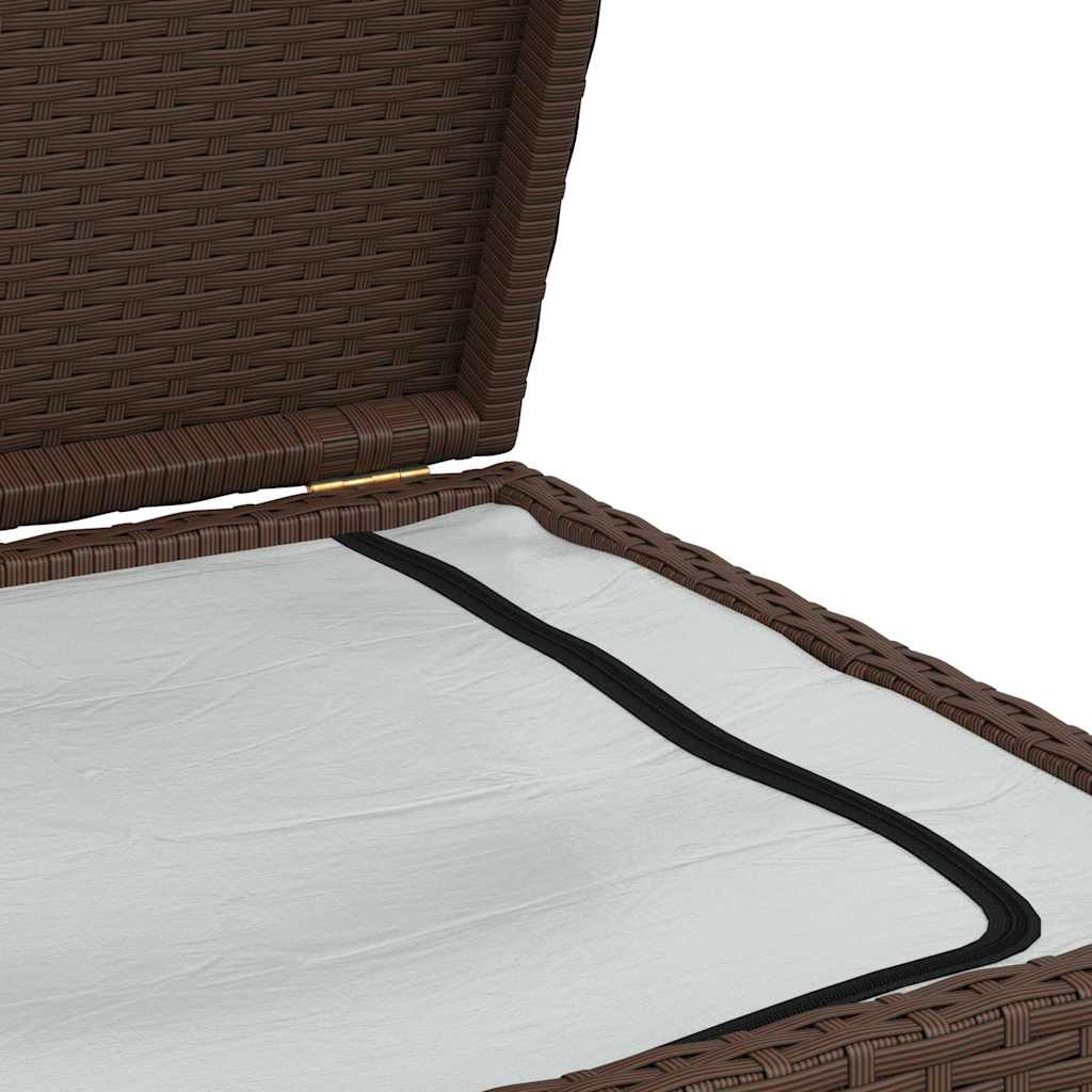 Garten-Auflagenbox Braun 120x50x60 cm Poly Rattan