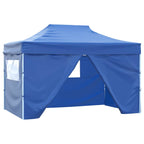 Faltzelt Pop-Up mit 4 Seitenteilen 3x4,5 m Blau