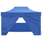 Faltzelt Pop-Up mit 4 Seitenteilen 3x4,5 m Blau