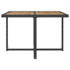9-tlg. Garten-Essgruppe Poly Rattan Akazienholz Schwarz