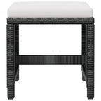 11-tlg. Garten-Essgruppe Poly Rattan Akazienholz Schwarz