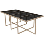 13-tlg. Garten-Essgruppe mit Auflagen Poly Rattan Beige