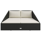 Gartenbett Schwarz 110x200 cm Poly Rattan
