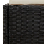 Gartenbett Schwarz 110x200 cm Poly Rattan