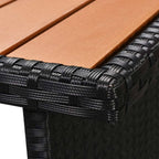 7-tlg. Garten-Lounge-Set mit Auflagen Poly Rattan Schwarz