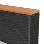 5-tlg. Garten-Lounge-Set mit Kissen Poly Rattan Schwarz