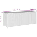 Garden-Auflagenbox Schwarz 150x50x60 cm Poly Rattan