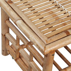 4-tlg. Garten-Lounge-Set mit Auflagen Bambus