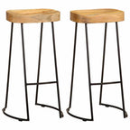 Barhocker 2 Stk. Mango Massivholz