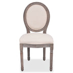 Esszimmerstühle 2 Stk. Creme Stoff