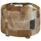 Hocker Ziegenleder Rund 50x50x45 cm
