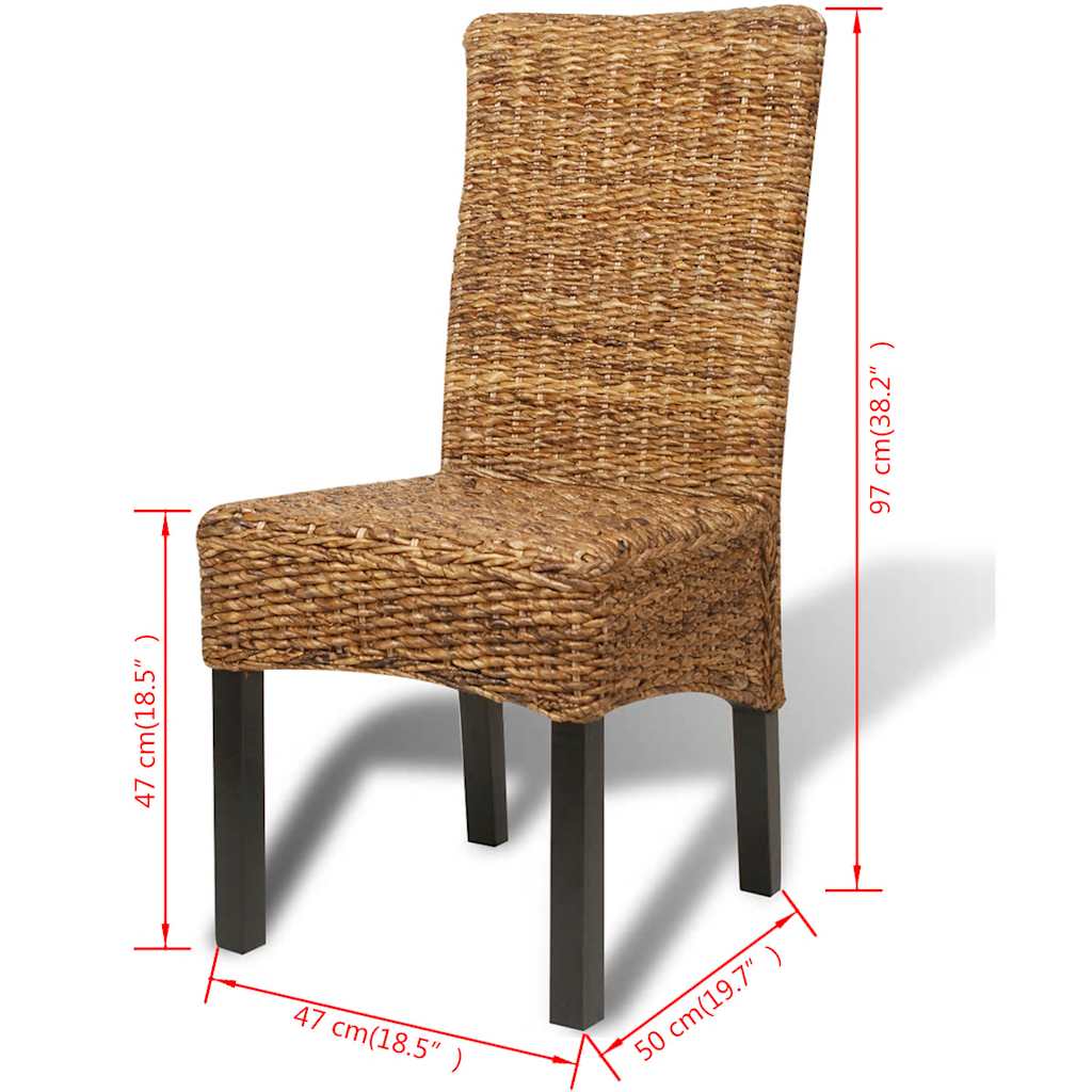 Esszimmerstühle 6 Stk. Abaca und Mango Massivholz