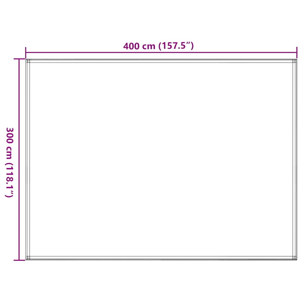 Zeltteppich 300 x 400 cm Anthrazit