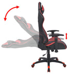 Bürostuhl Gaming-Stuhl Neigbar Kunstleder Rot