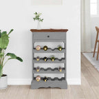 Weinregal Massives Mahagoniholz 55x23x85 cm