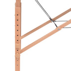Massageliege 2-Zonen mit Hocker Klappbar 10 cm Sitz Weiß