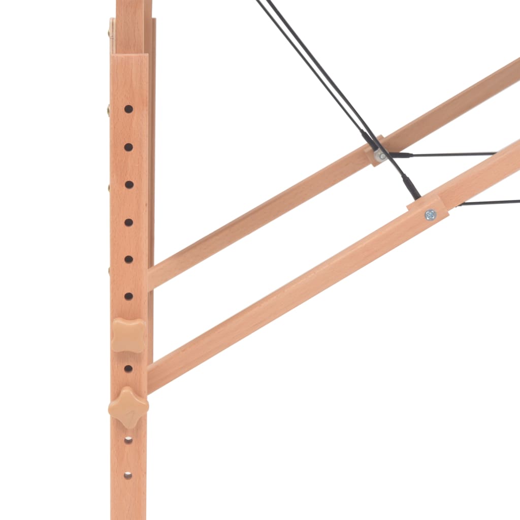 Massageliege 2-Zonen mit Hocker Klappbar 10 cm Sitz Weiß