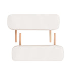 Massageliege 2-Zonen mit Hocker Klappbar 10 cm Sitz Weiß