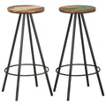 Barhocker 2 Stk. Massives Altholz