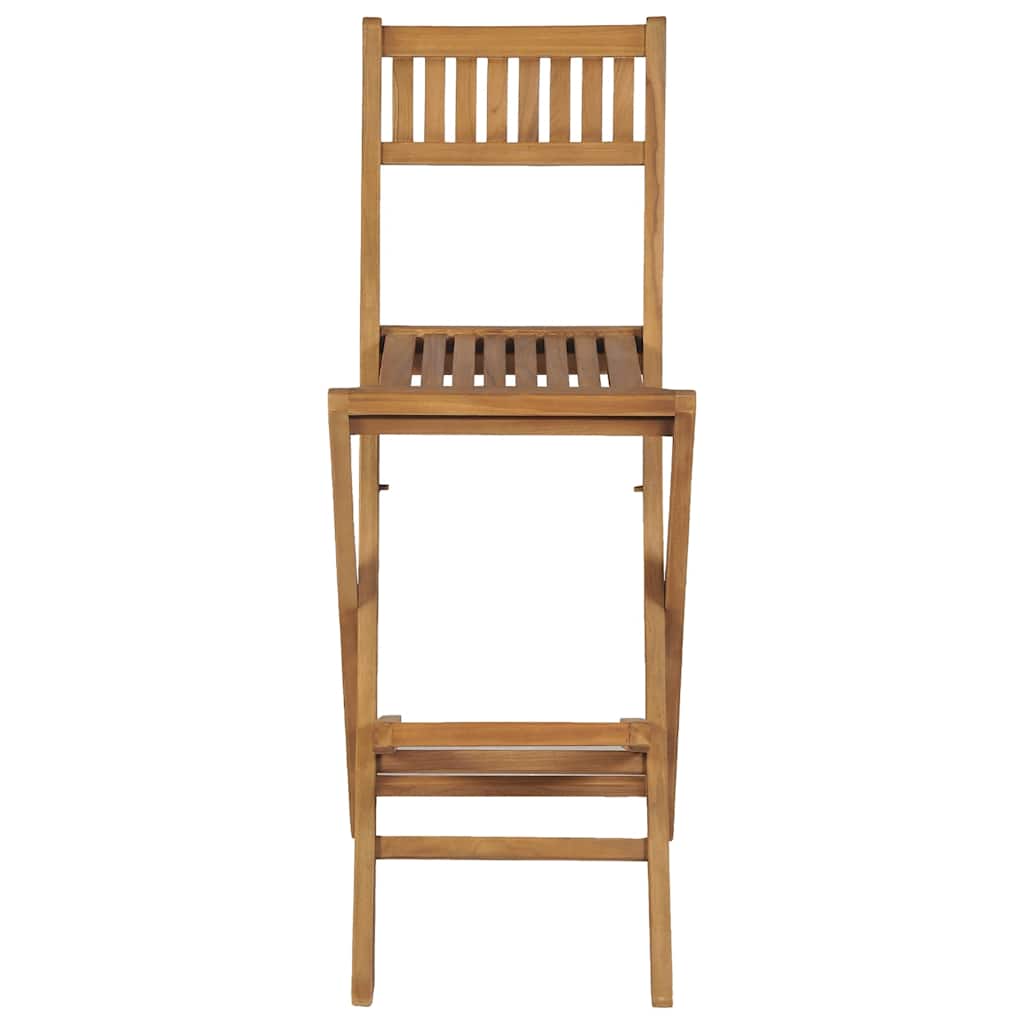 Klappbare Garten-Barhocker 2 Stk. Massivholz Teak