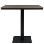 Bistrotisch MDF und Stahl Quadratisch 80×80×75cm Dunkle Esche