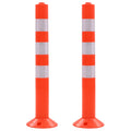 Verkehrspoller 2 Stk. Kunststoff 75 cm