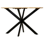 Esstisch Raues Massives Mangoholz und Stahl 120x77 cm