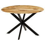 Esstisch Raues Massives Mangoholz und Stahl 120x77 cm