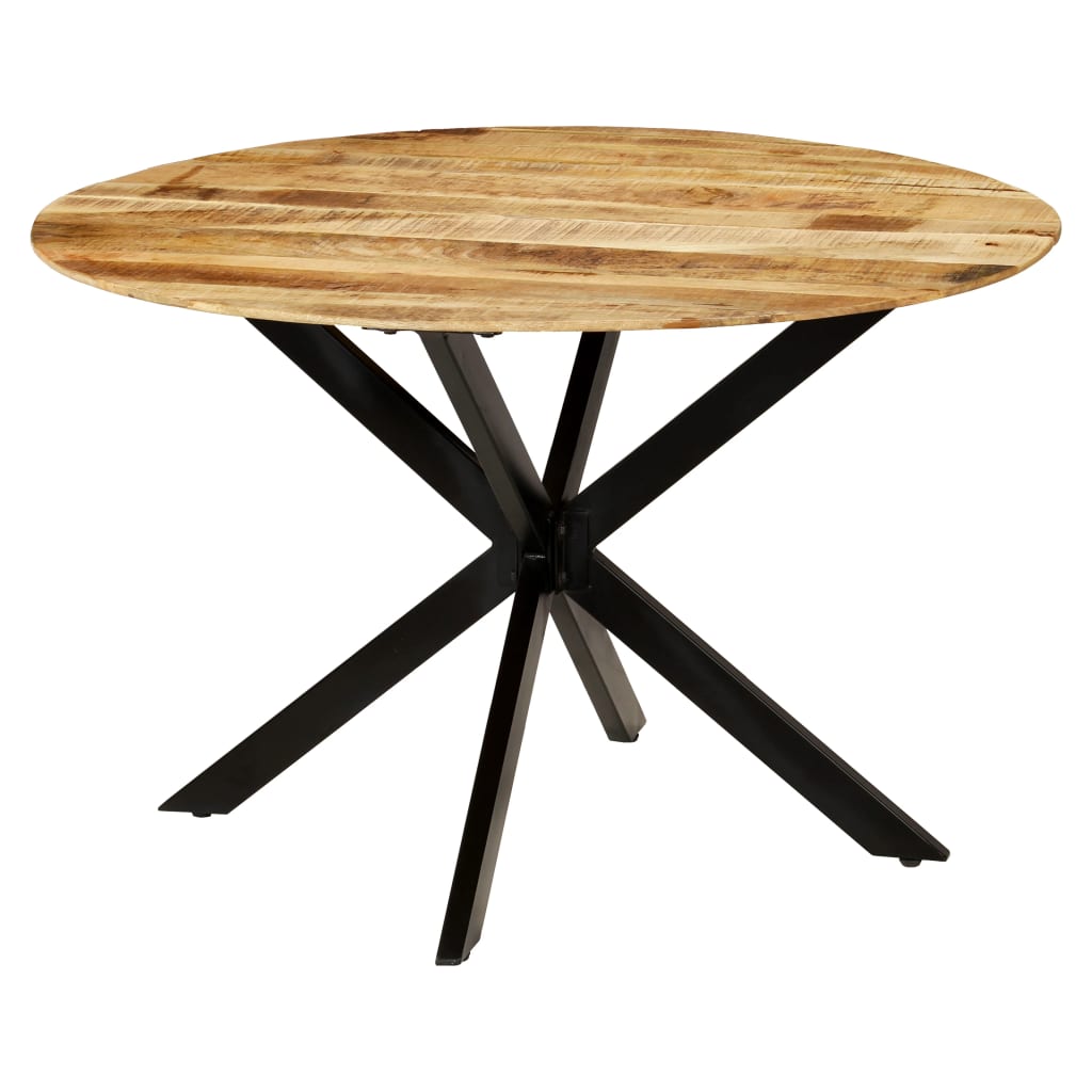 Esstisch Raues Massives Mangoholz und Stahl 120x77 cm