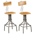 Barhocker 2 Stk. Altholz Teak