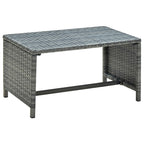 4-tlg. Garten-Lounge-Set mit Auflagen Poly Rattan Grau