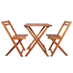 3-tlg. Bistro-Set Klappbar Massivholz Akazie