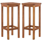 Barhocker 2 Stk. Massivholz Akazie