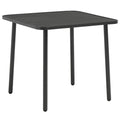 Gartentisch Dunkelgrau 80x80x72 cm Stahl