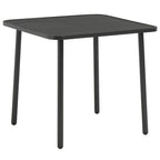 Gartentisch Dunkelgrau 80x80x72 cm Stahl