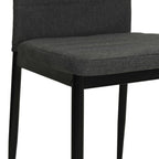 Esszimmerstühle 4 Stk. Grau Massivholz Gummibaum und Stoff