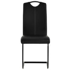 Freischwinger 2 Stk. Schwarz Kunstleder