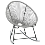 Schaukelstuhl LUNA Grau Poly Rattan