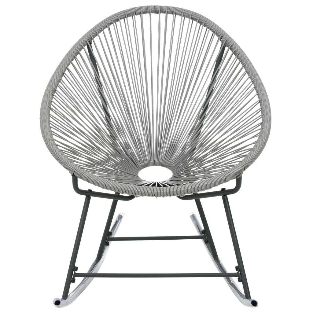 Schaukelstuhl LUNA Grau Poly Rattan
