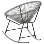 Schaukelstuhl LUNA Grau Poly Rattan