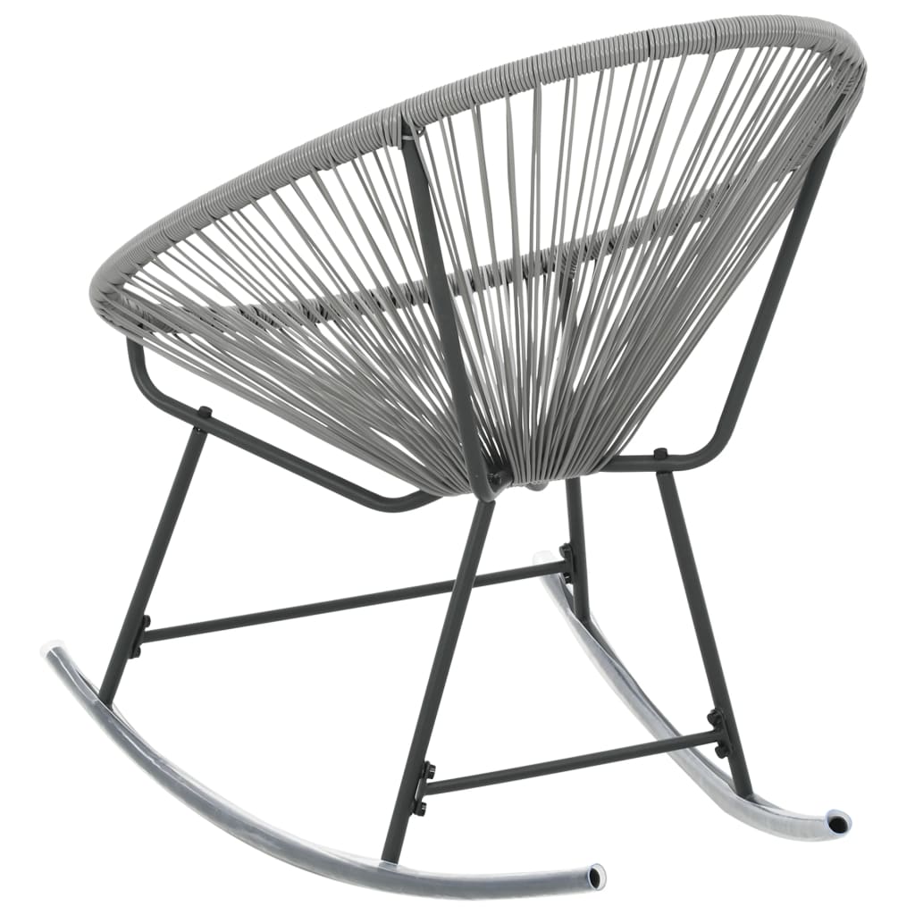 Schaukelstuhl LUNA Grau Poly Rattan