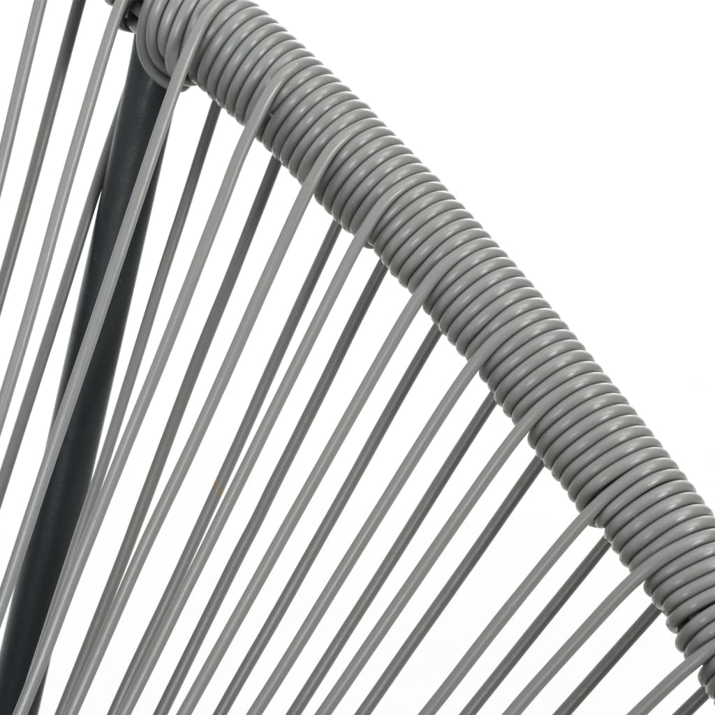 Schaukelstuhl LUNA Grau Poly Rattan