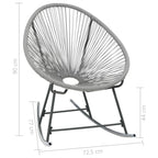 Schaukelstuhl LUNA Grau Poly Rattan